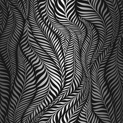 Seamless pattern with leaves. Abstract floral background. Vector illustration.