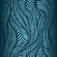 Seamless pattern with leaves. Abstract floral background. Vector illustration.