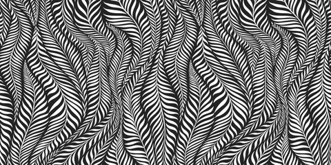 Seamless pattern with leaves. Abstract floral background. Vector illustration. © Vadym