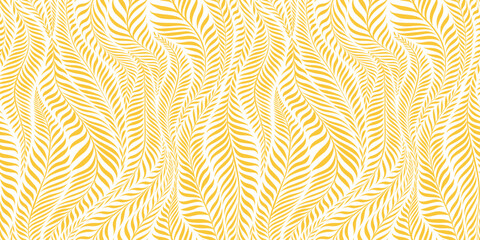 Fototapeta premium Seamless pattern with leaves. Abstract floral background. Vector illustration.