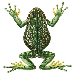 Tropical Rainforest Toad Scientific Illustration Fauna And Flora Botanical Amphibian Design 