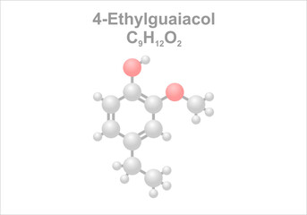 Simplified scheme of the 4-Ethylguaiacol molecule.