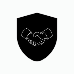 Trust Icon. Deal, Shake Hand Symbol - Vector, Sign for Design, Presentation, Website or Apps Elements.   