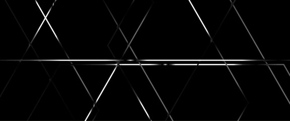 Modern luxury template design abstract white lines pattern elements with lighting on black background, abstract black background with white lines, textured design. Suit for cover, poster, website.