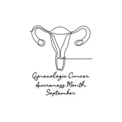 line art of gynecologic cancer awareness month good for gynecologic cancer awareness month celebrate. line art. illustration.