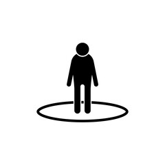 Visits Icon. Come in,  Symbol Came There. Witness on Location.