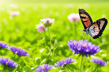 Obraz premium butterfly on a flower