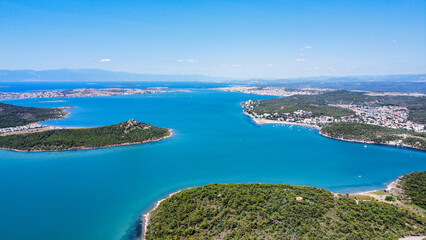 Naklejka premium Balikesir Ayvalik Devil's Sofrasi Sea and coast images with drone 