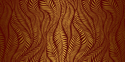 Seamless pattern with leaves. Abstract floral background. Vector illustration.