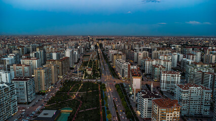 Konya City view from various angles taken with drone