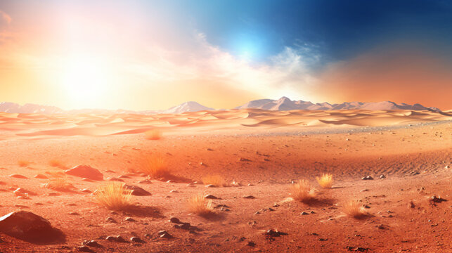 Global warming concept. desert landscape background © Master Creativity