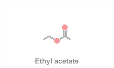 Simplified formula icon of ethyl acetate.