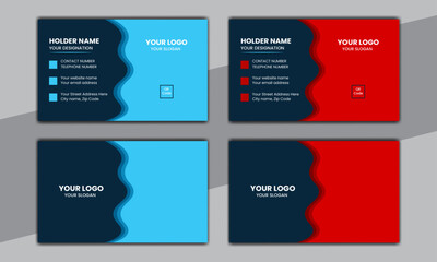 Modern and Simple Business card template design for corporate business