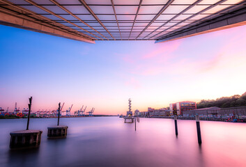 Sundown Serenity: Dockland Hamburg's Basement View