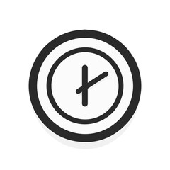Fototapeta premium Time and clock icon. Clock icon in trendy flat and line style isolated on background. Icons for date, time, era, duration, period, span, hour, minute, watch, timer, time keeper.