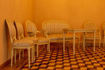 Interior of an old house, decorative elements of interior decoration