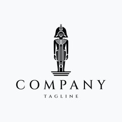 Egypt god logo design vector illustration
