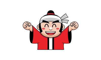 happy japanese food mascot