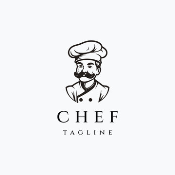 Kitchen chef logo design vector illustration