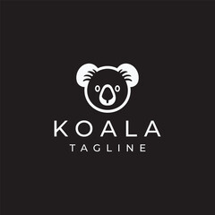 Koala logo design vector illustration