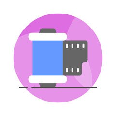 A customizable vector of film roll in modern style ready to use icon
