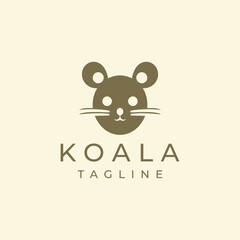 Koala logo design vector illustration