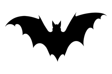 Halloween bat silhouette. Vector illustration
