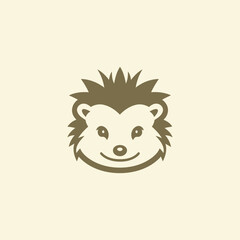 Hedgehog logo design vector illustration