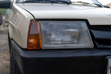 car headlight, close-up headlight 