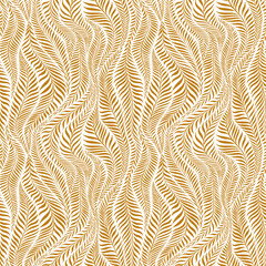 Seamless pattern with leaves. Abstract floral background. Vector illustration.