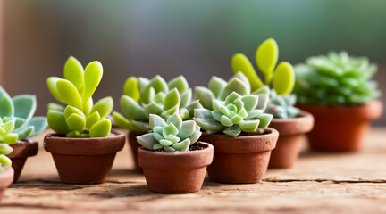 Miniature Succulent plants. 
