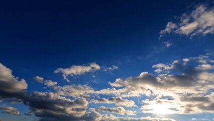 nice sunrise goldish clouds on the sky bg - photo of nature