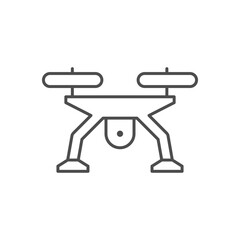 Drone or quadcopter line outline icon