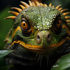 Fototapeta premium High nation-geographic symmetrical close-up portrait. AI Generated