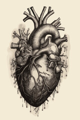 heart sketch vector