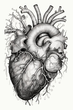 human anatomy sketch heart