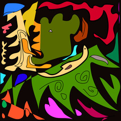 colorful abstract background design with painting style