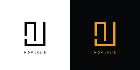 Modern and unique NJ logo design