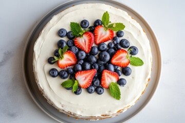 Tasty cake with berries