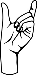 hand drawn sketch  Symbol Hand Gesture