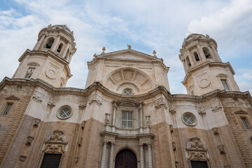 Fototapeta na wymiar Cadiz Cathedral Facade - Cadiz, Andalusia, Spain