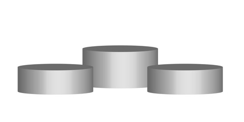 Set Of 3D Mettalic Product Podiums