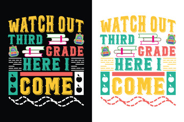 Back to school t-shirt design, first day, 100 Days of school, Graduation shirts, Custom school shirts, kids t-shirt.