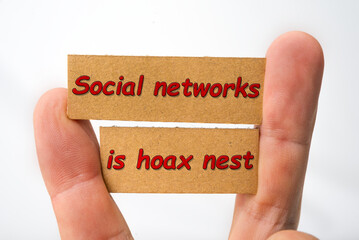 Social networks is hoax nest