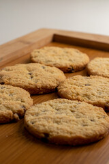 chocolate chip cookies on table
