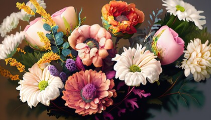 Beautiful bouquet of flowers