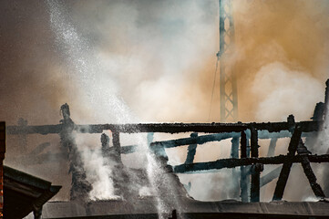 firefighter put out the fire