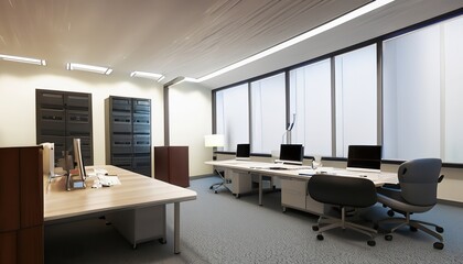 Fototapeta na wymiar modern, office interior with furniture