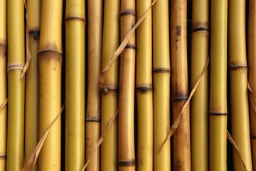 Many bamboo stalks on background. generative ai