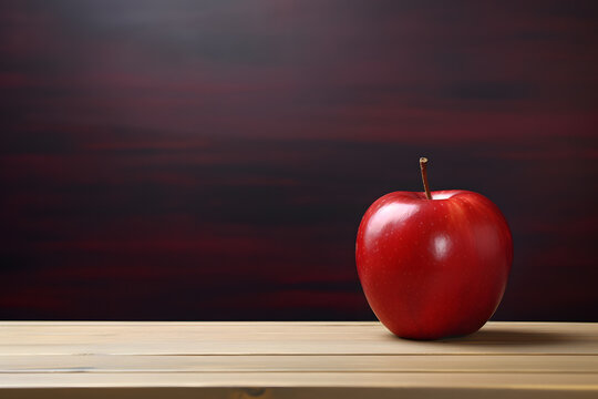 A teachers apple on a desk representing appreciation for education